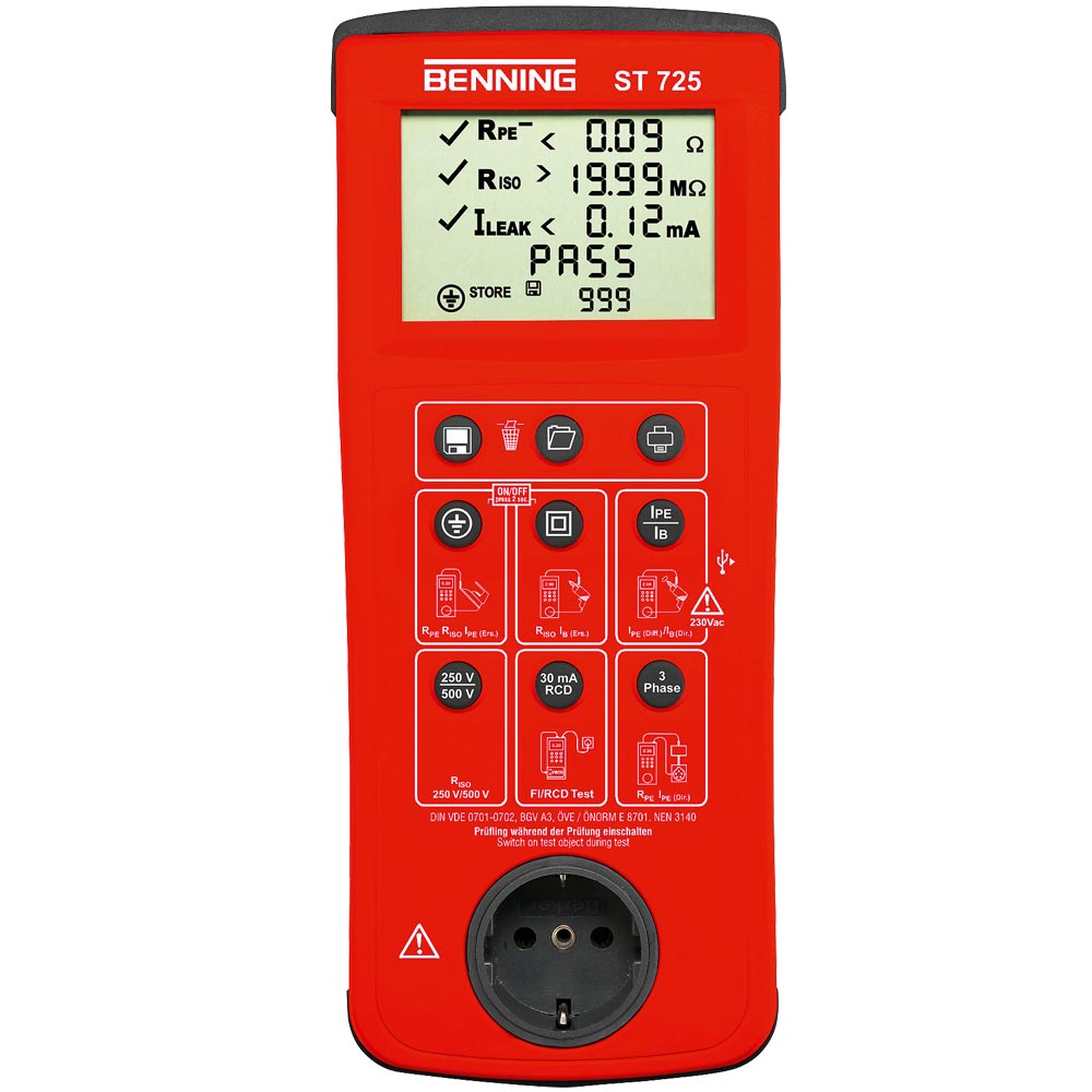 Gerätetester BENNING ST 725 - messtechnik