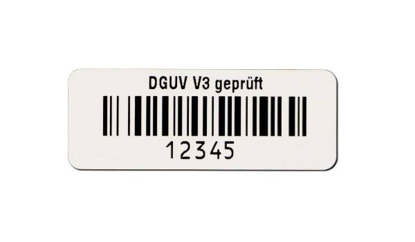 Barcode Etiketten DGUV beschriftet
